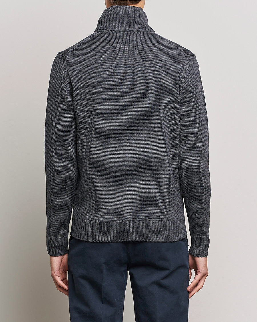 Mies | Puserot | Zanone | Virgin Merino Wool Chioto Cardigan Grey Melange