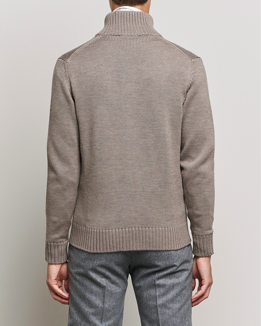 Mies | Puserot | Zanone | Virgin Merino Wool Chioto Cardigan Taupe