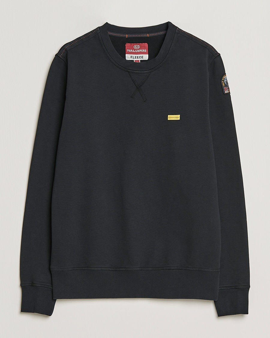 Miehet |  | Parajumpers | Basic Cotton Fleece Sweatshirt Black