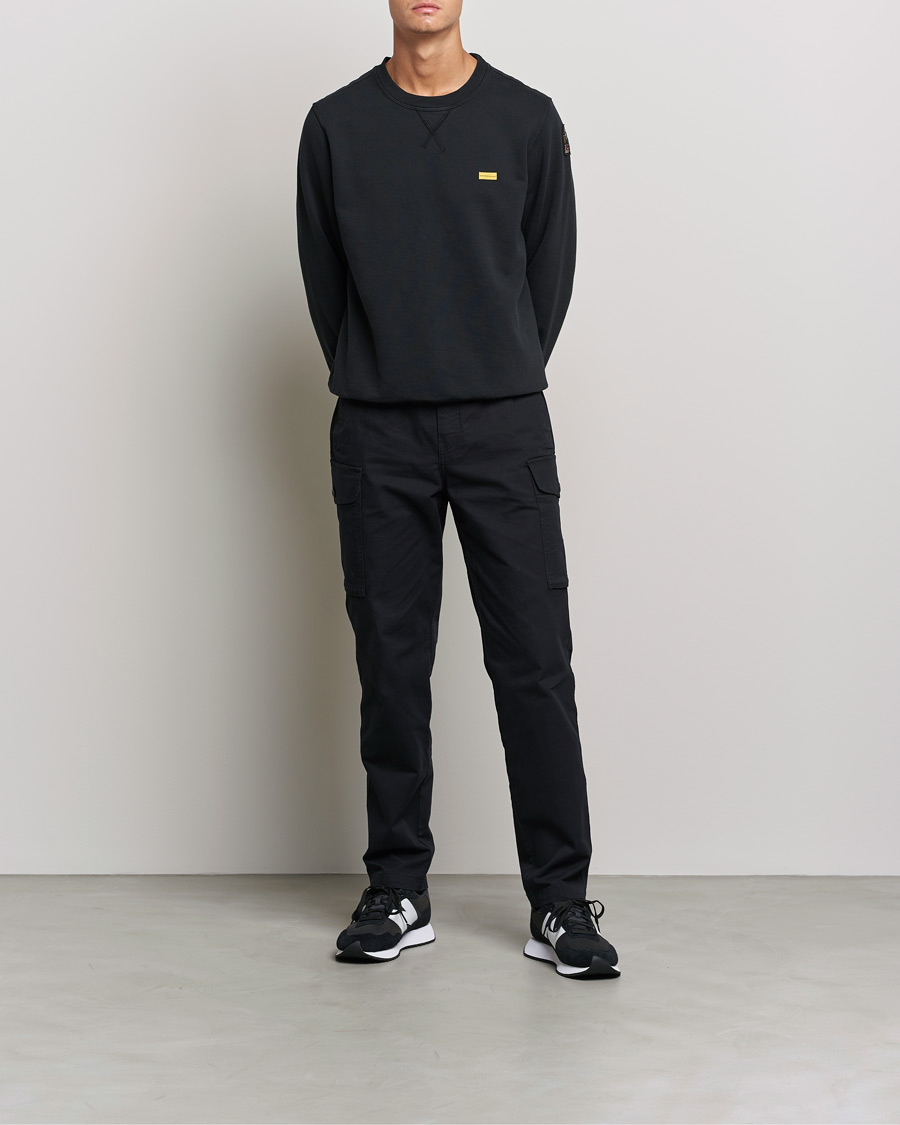 Mies |  | Parajumpers | Basic Cotton Fleece Sweatshirt Black