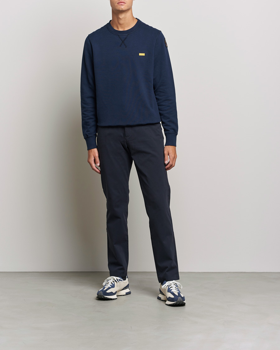 Mies |  | Parajumpers | Basic Cotton Fleece Sweatshirt Navy