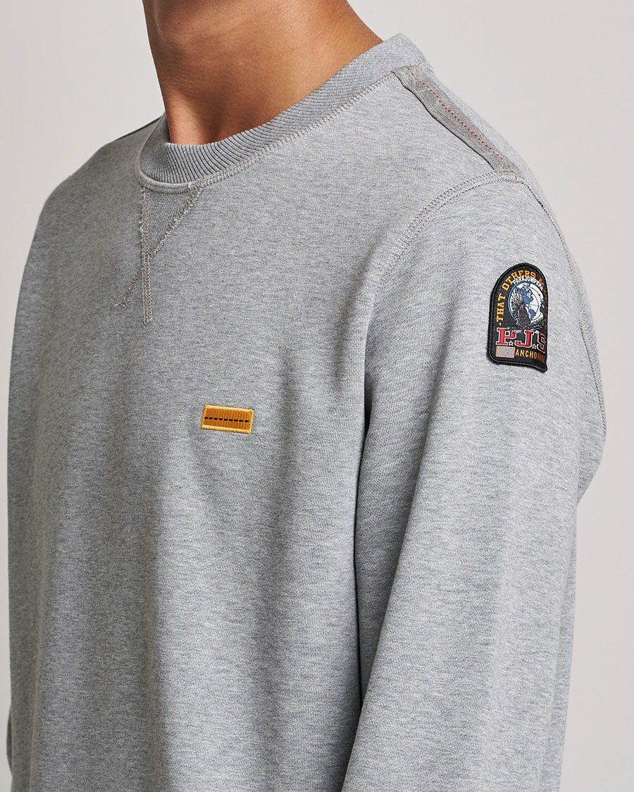Mies | Puserot | Parajumpers | Basic Cotton Fleece Sweatshirt Silver Melange