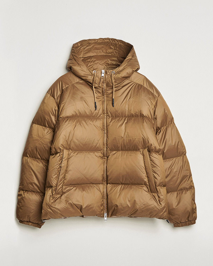 Mies | Takit | GANT | Shiny Puffer Hooded Jacket Toffee Beige