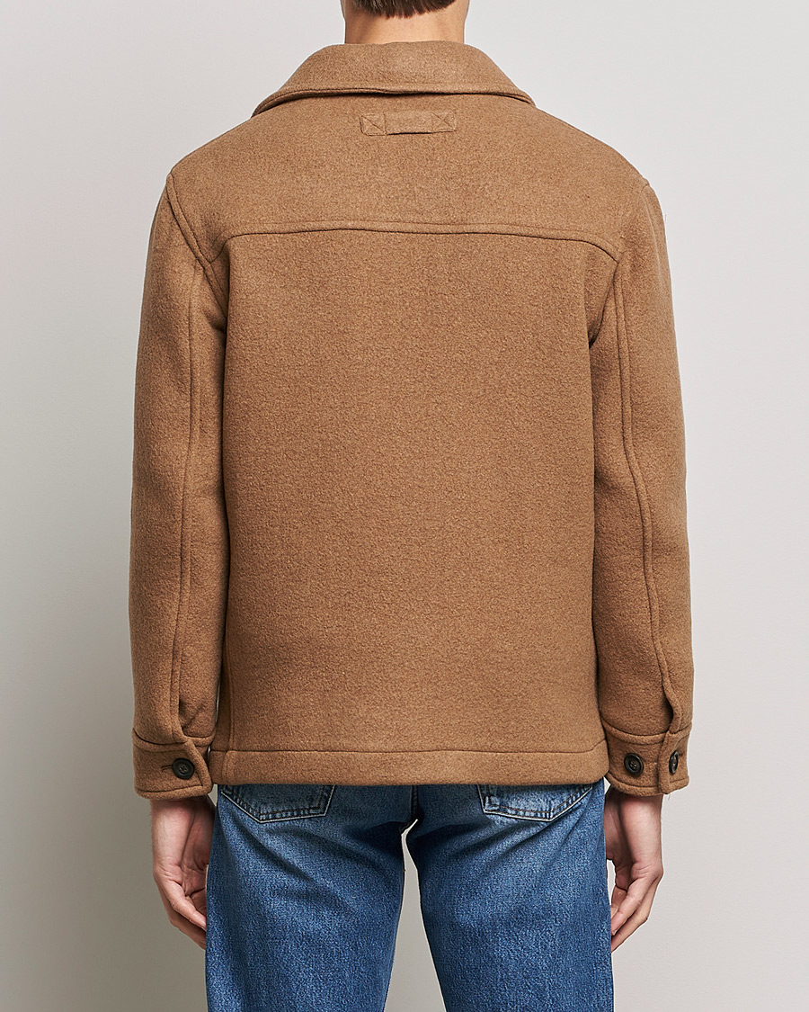 Mies | Takit | GANT | Short Wool Patch Pocket Jacket Warm Khaki