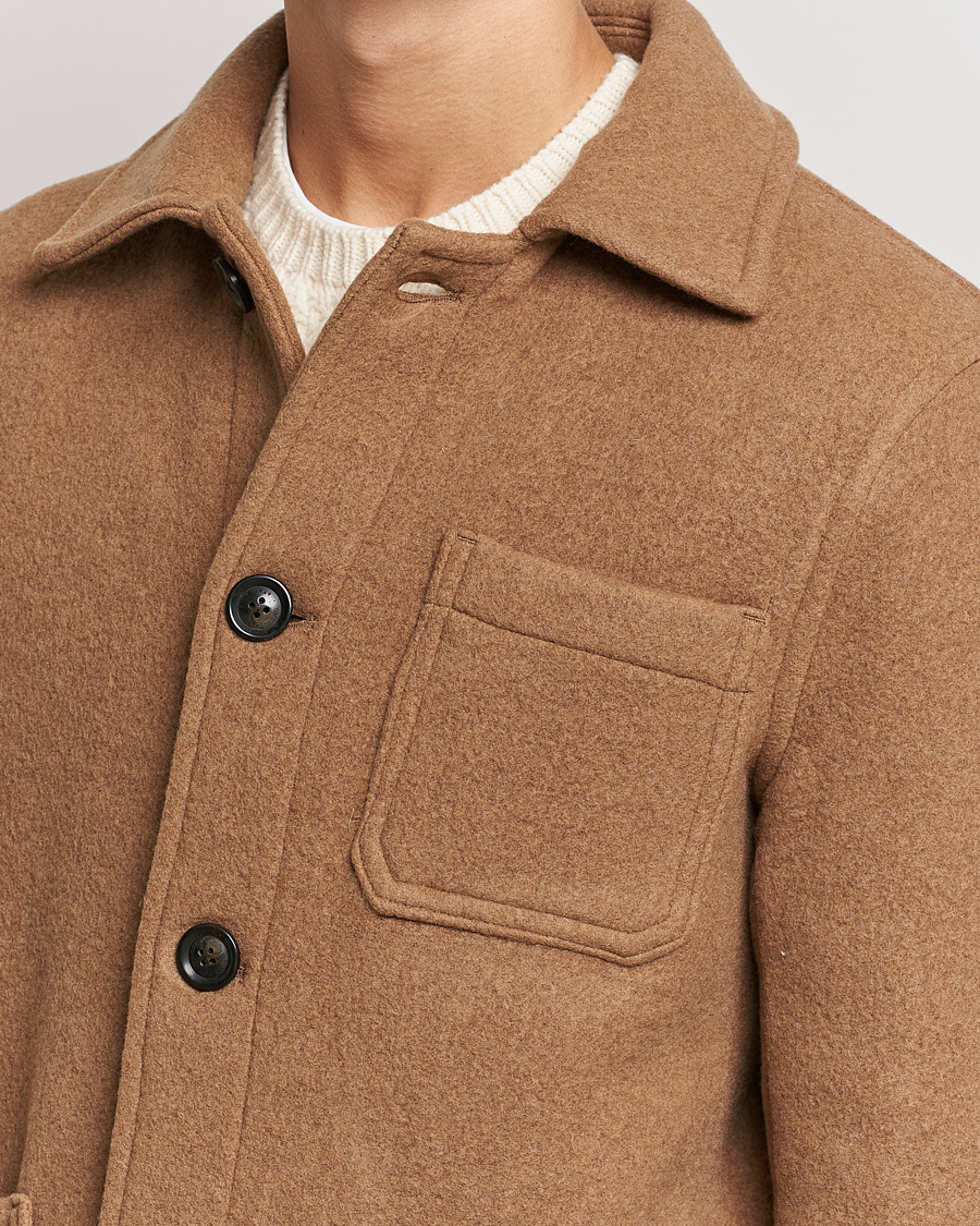Mies | Takit | GANT | Short Wool Patch Pocket Jacket Warm Khaki