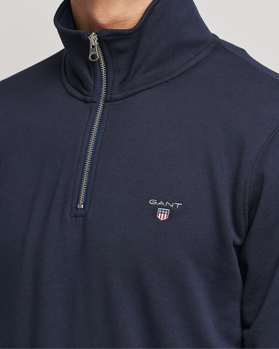Mies | Puserot | GANT | Original Half Zip Sweater Evening Blue