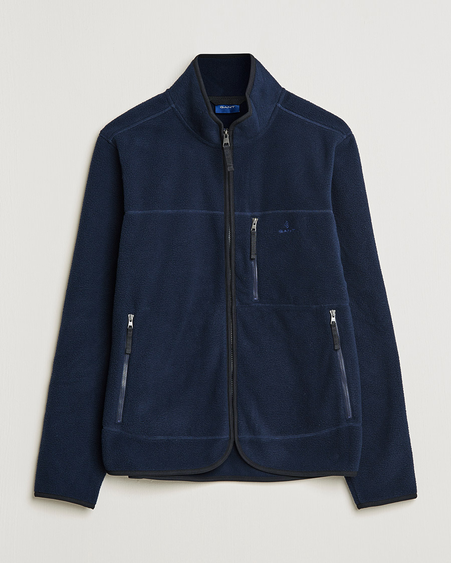 Mies | Puserot | GANT | Sherpa Fleece Full Zip Evening Blue