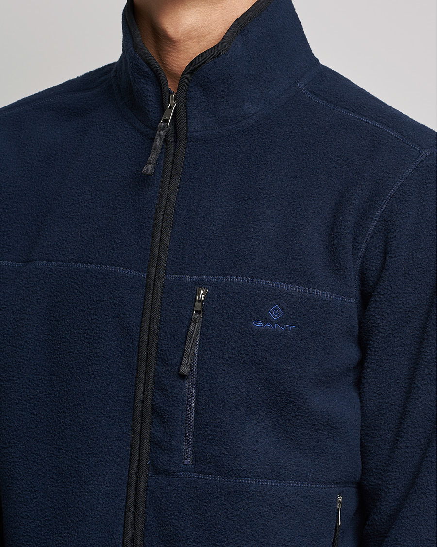 Mies | Puserot | GANT | Sherpa Fleece Full Zip Evening Blue