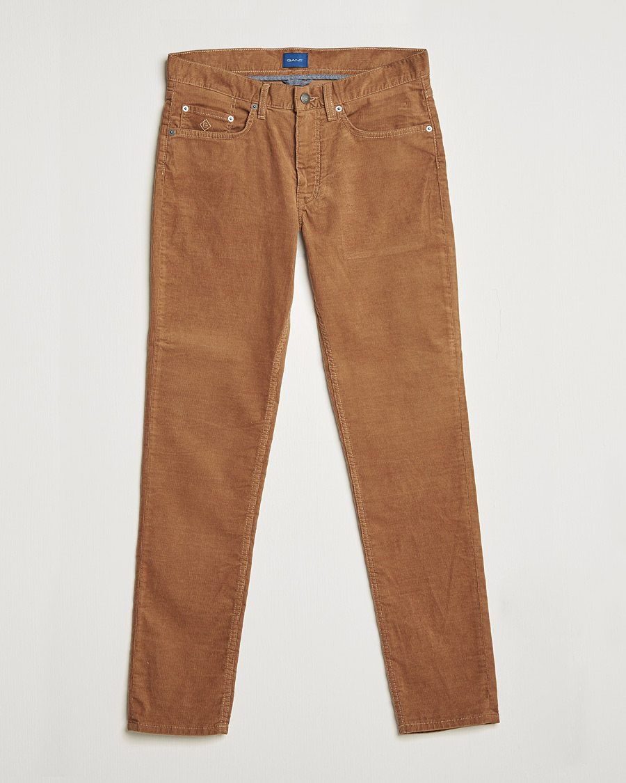 Mies | Housut | GANT | Hayes Cord Jeans Roasted Walnut