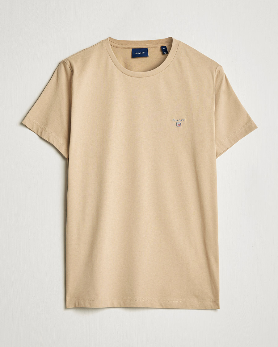 Mies | T-paidat | GANT | The Original T-shirt Hazelwood Beige