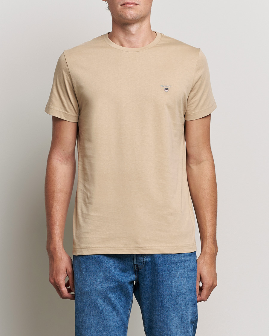 Mies | T-paidat | GANT | The Original T-shirt Hazelwood Beige