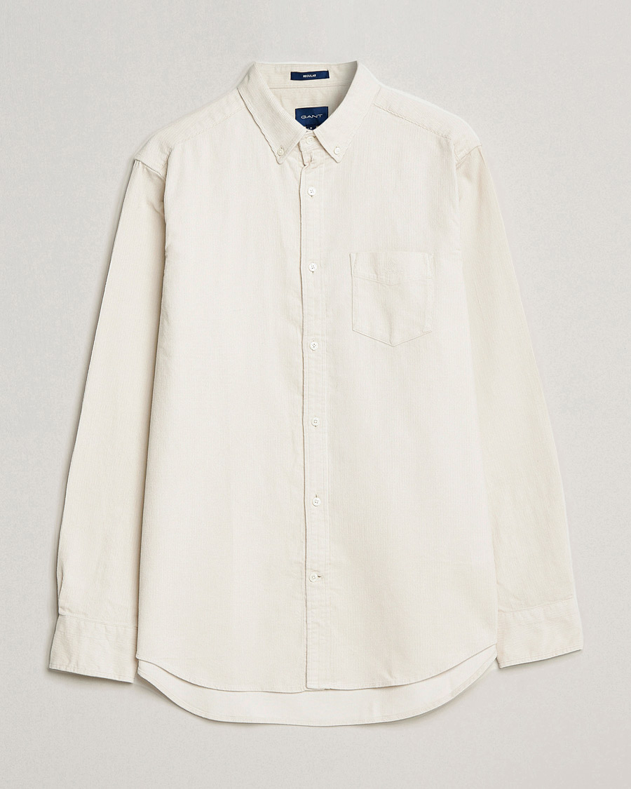 Mies | Kauluspaidat | GANT | Regular Fit Corduroy Shirt Putty