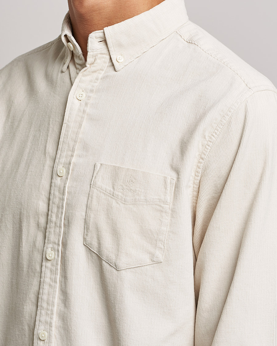 Mies | Kauluspaidat | GANT | Regular Fit Corduroy Shirt Putty