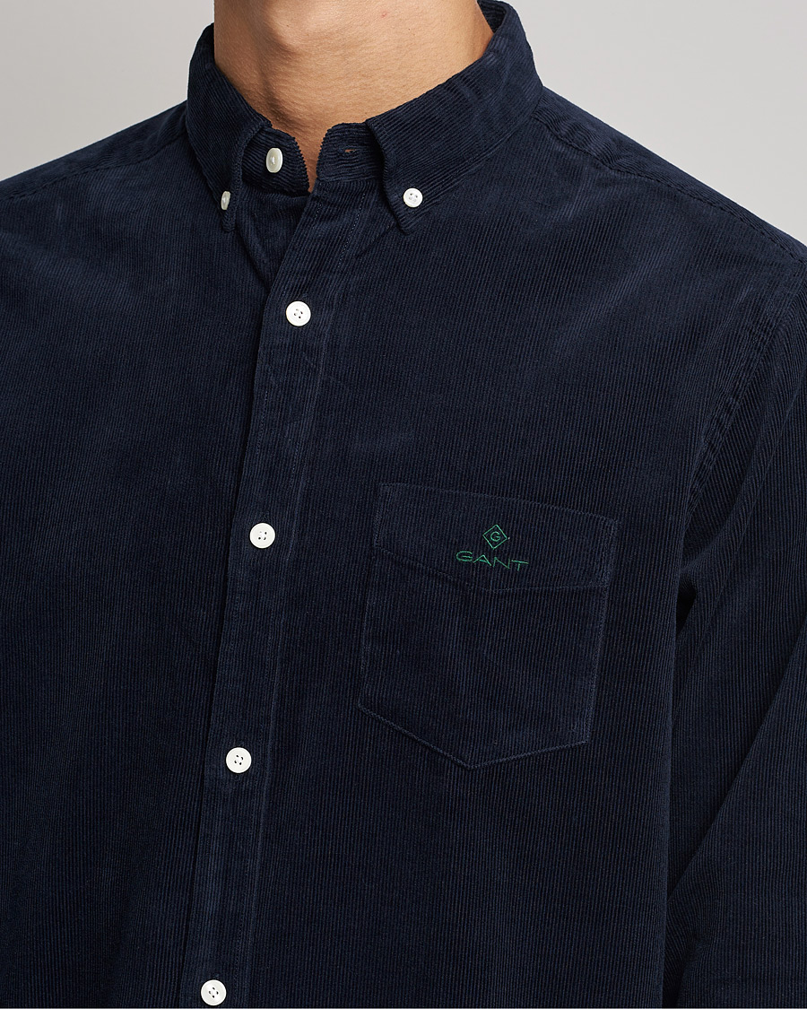 Mies | Kauluspaidat | GANT | Regular Fit Corduroy Shirt Evening Blue