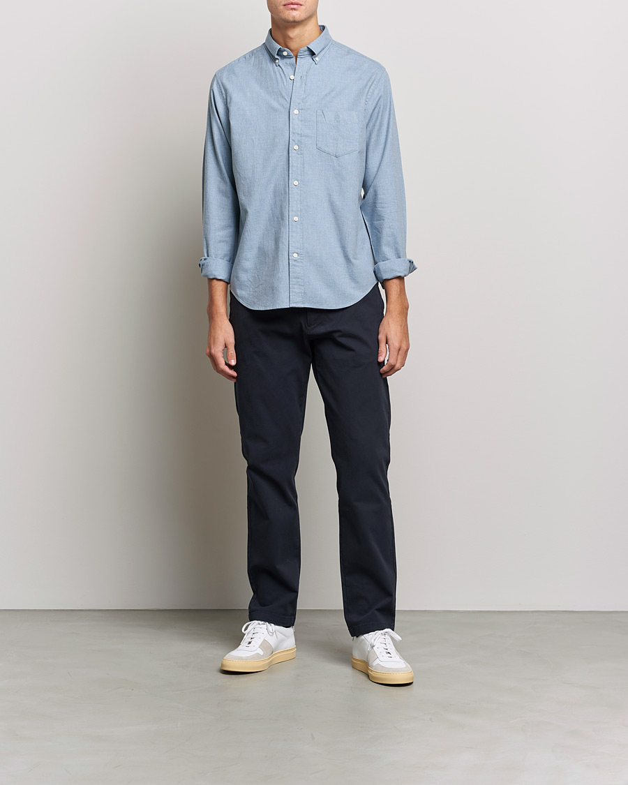 Mies | Kauluspaidat | GANT | Regular Fit Flannel Shirt Atlantic Sea