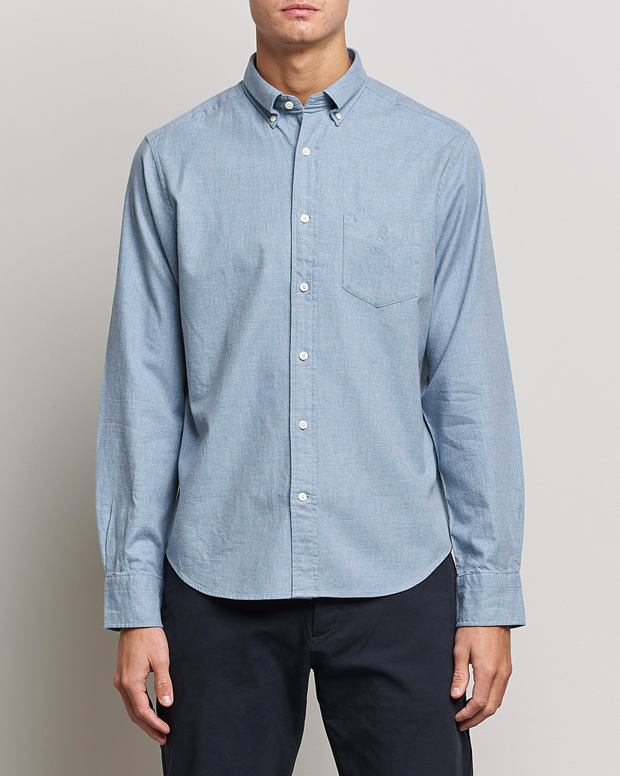 Mies | Kauluspaidat | GANT | Regular Fit Flannel Shirt Atlantic Sea
