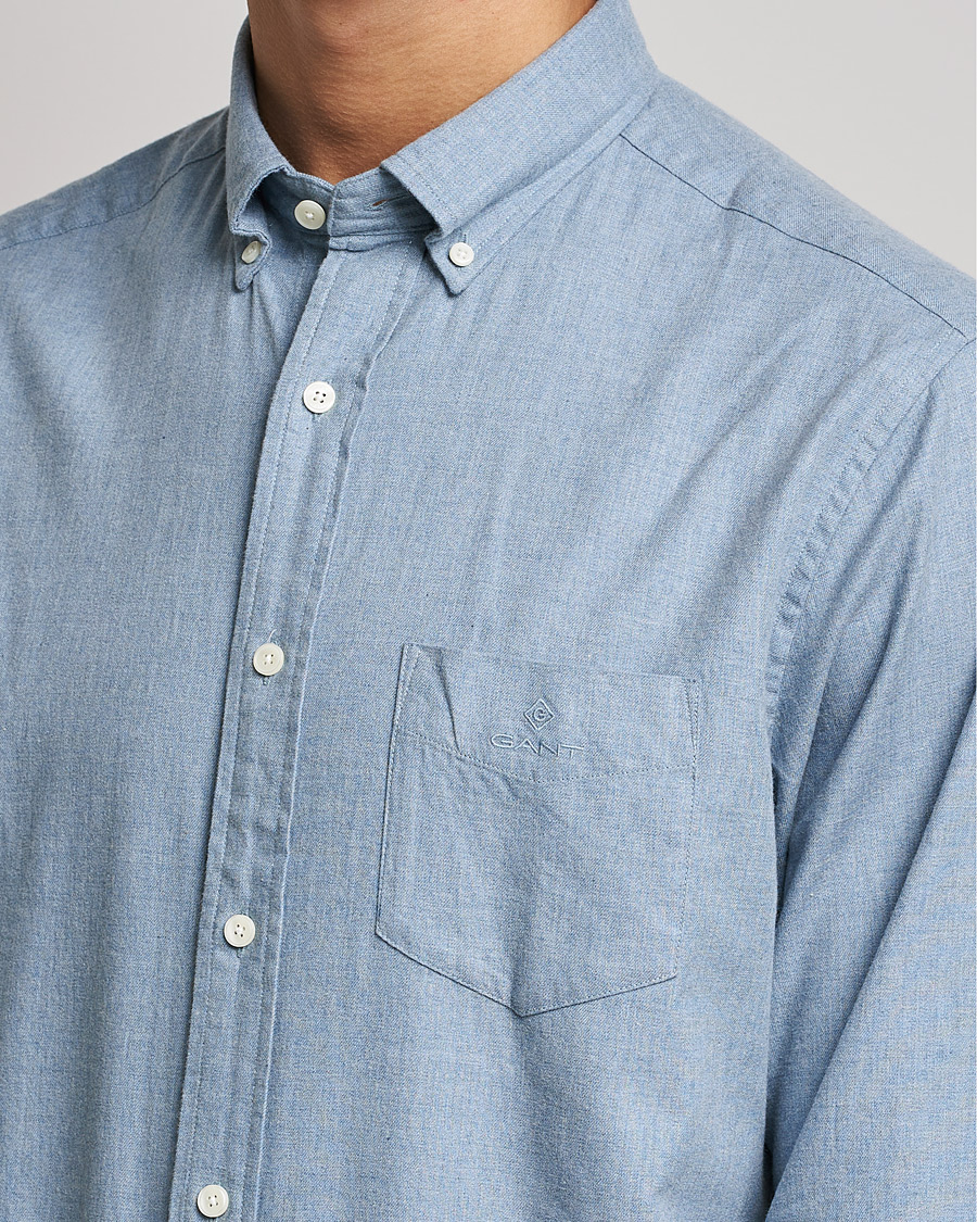 Mies | Kauluspaidat | GANT | Regular Fit Flannel Shirt Atlantic Sea