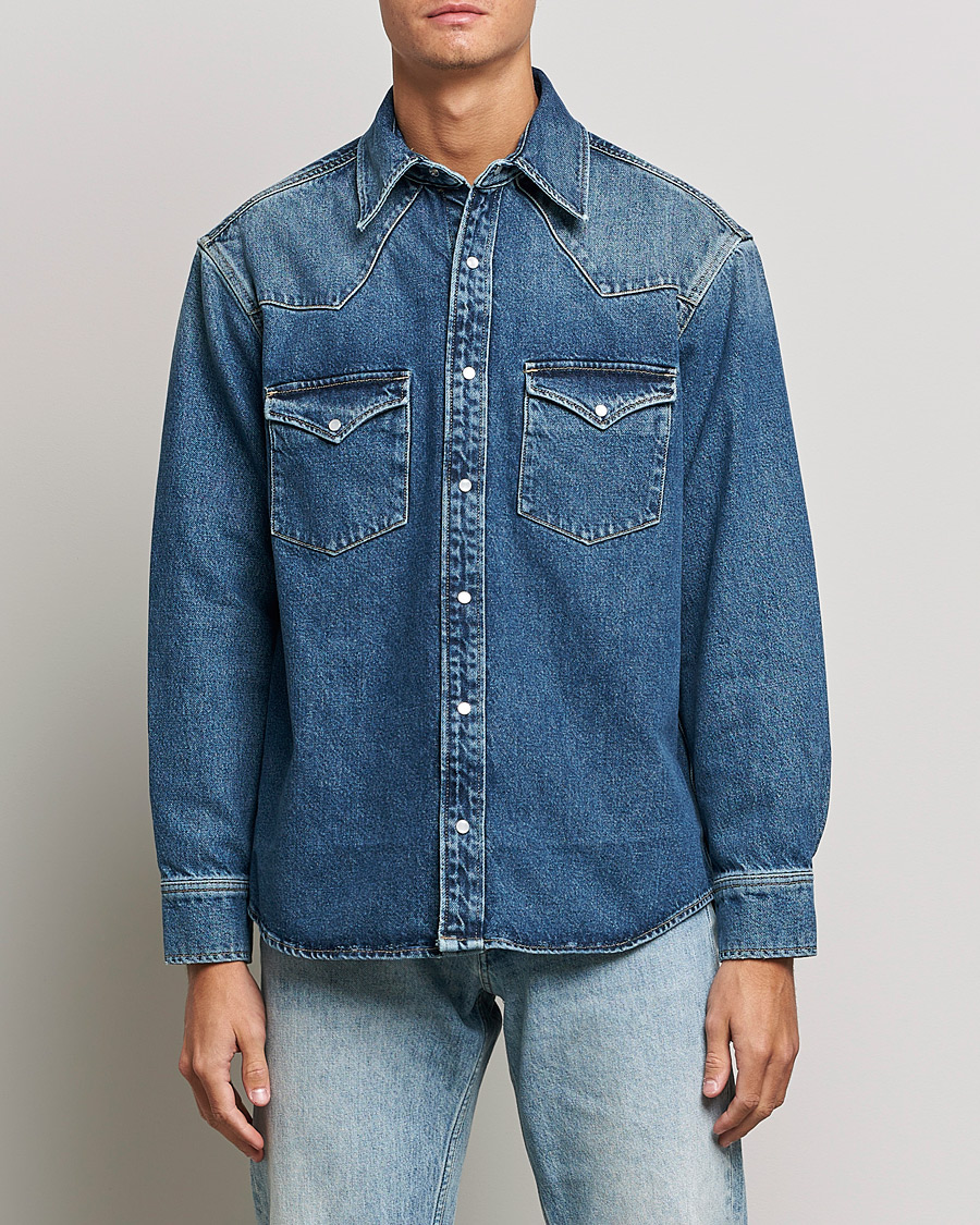 Mies | Farkkupaidat | GANT | Western Denim Shirt Vintageg Blue