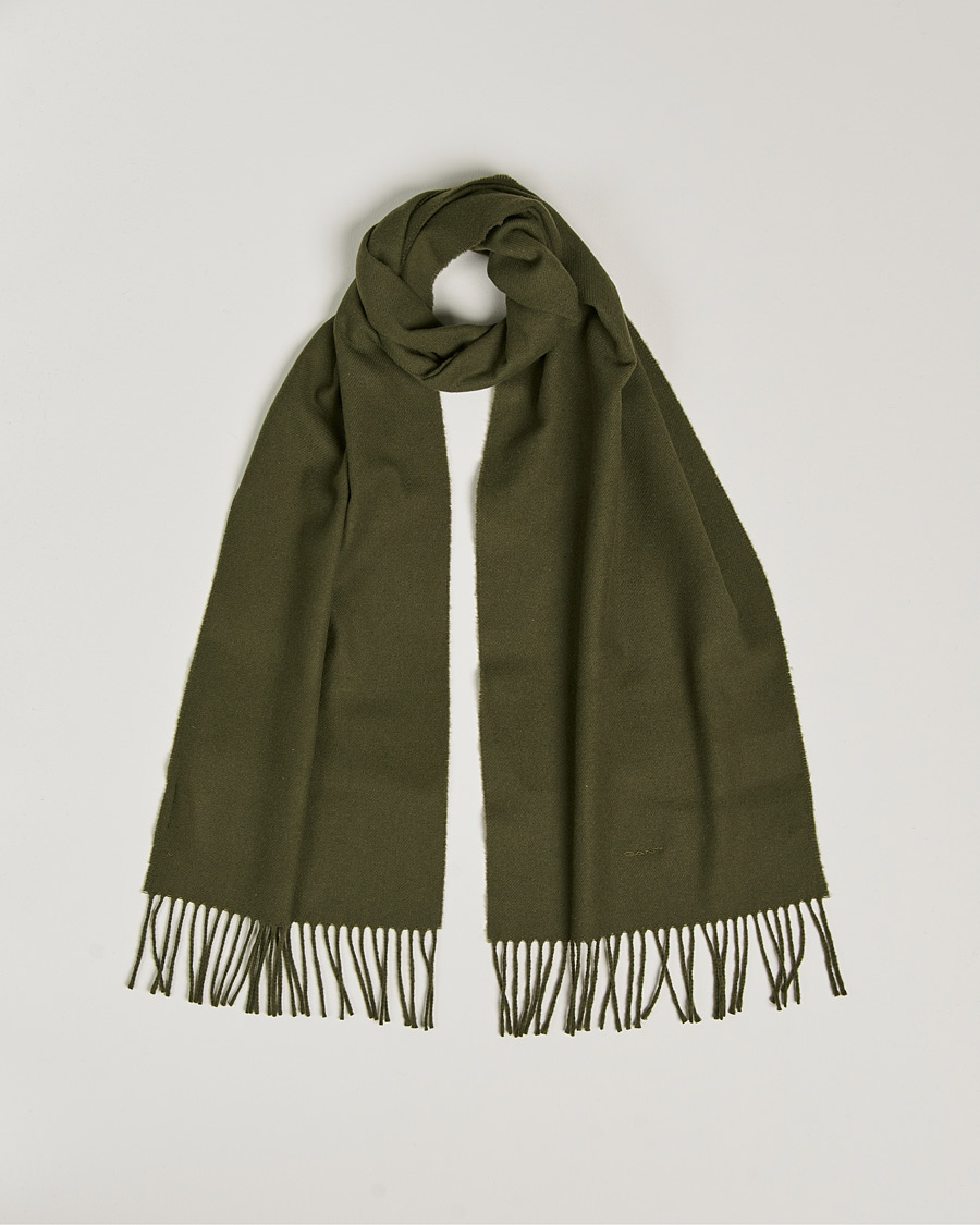 Mies | GANT Solid Wool Scarf Hunter Green | GANT | Solid Wool Scarf Hunter Green
