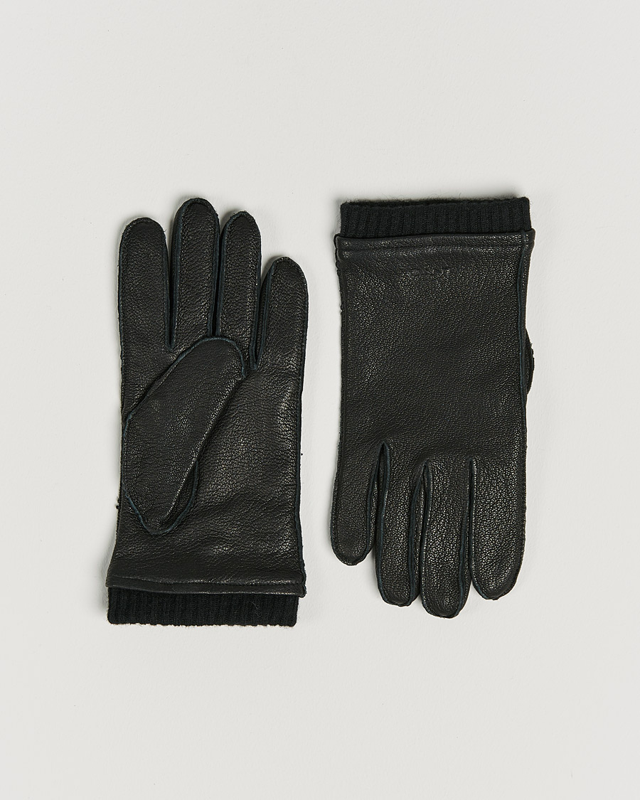 Mies | GANT Leather Gloves Black | GANT | Leather Gloves Black