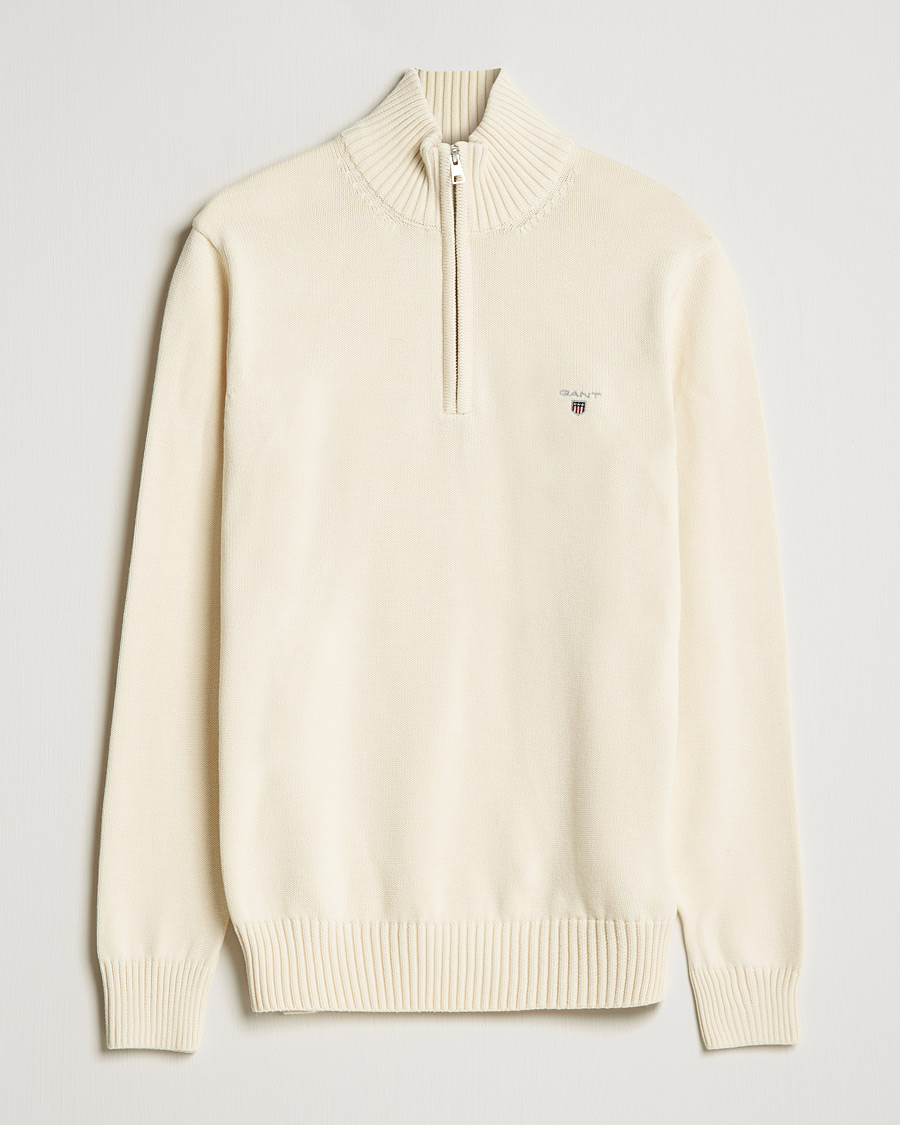 Mies | Puserot | GANT | Cotton Half Zip Cream