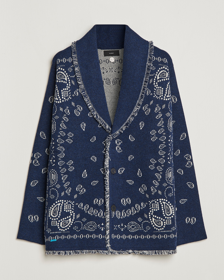 Mies | Puserot | Alanui | Icon Cashmere Jacquard Cardigan Navy