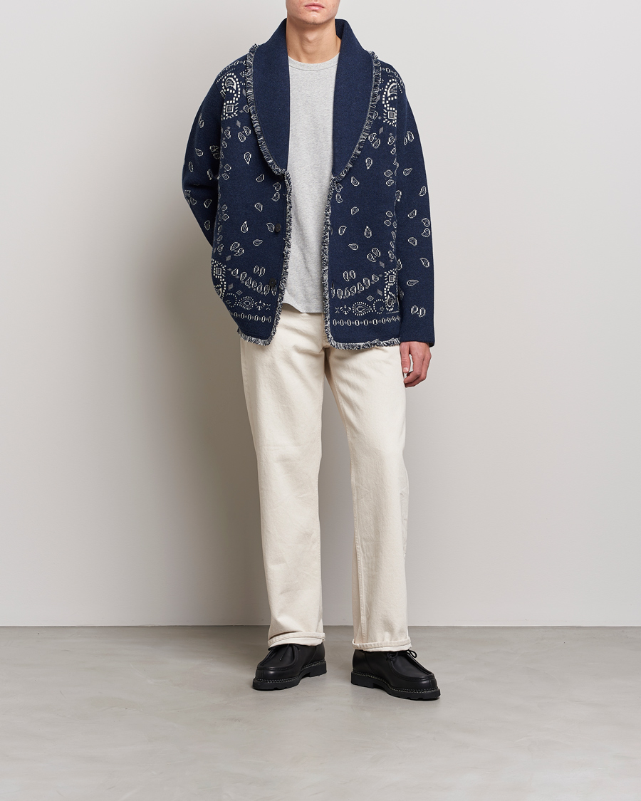 Mies | Puserot | Alanui | Icon Cashmere Jacquard Cardigan Navy