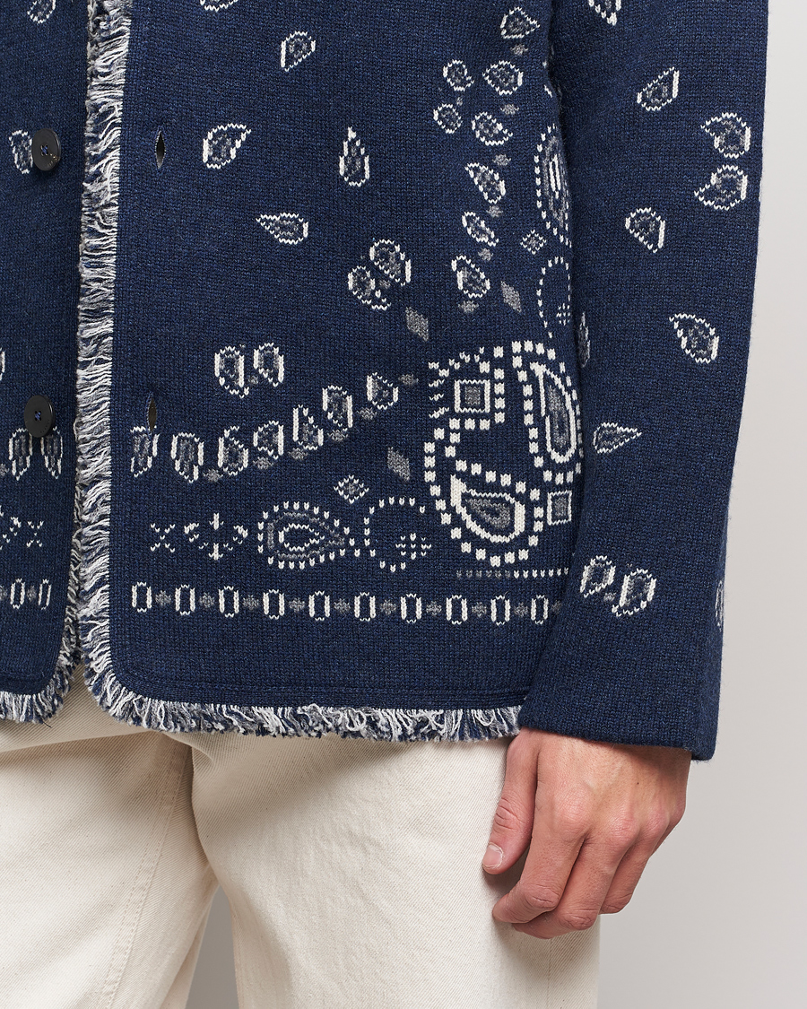 Mies | Puserot | Alanui | Icon Cashmere Jacquard Cardigan Navy