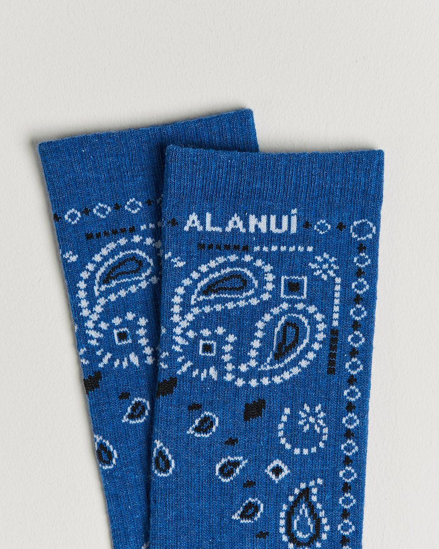 Mies | Alusvaatteet | Alanui | Bandana Printed Socks Cobalt Blue