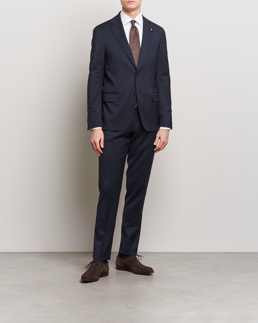 Mies | Housut | Lardini | Wool Trousers Navy