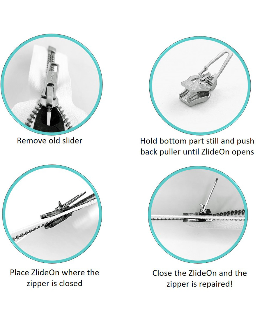 Mies | ZlideOn | ZlideOn | Normal  Plastic & Metal Zipper Silver XXS 