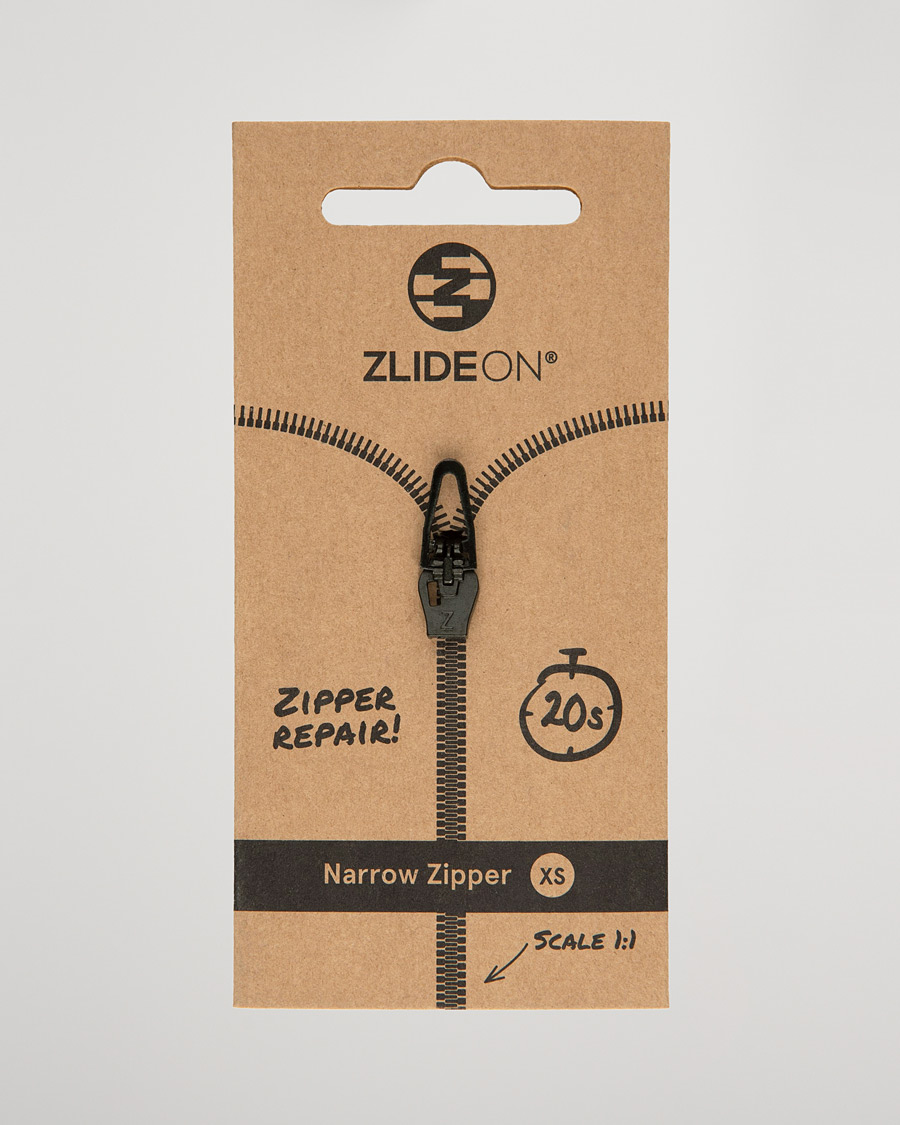 Mies | Vaatehuolto | ZlideOn | Narrow Zipper Black XS