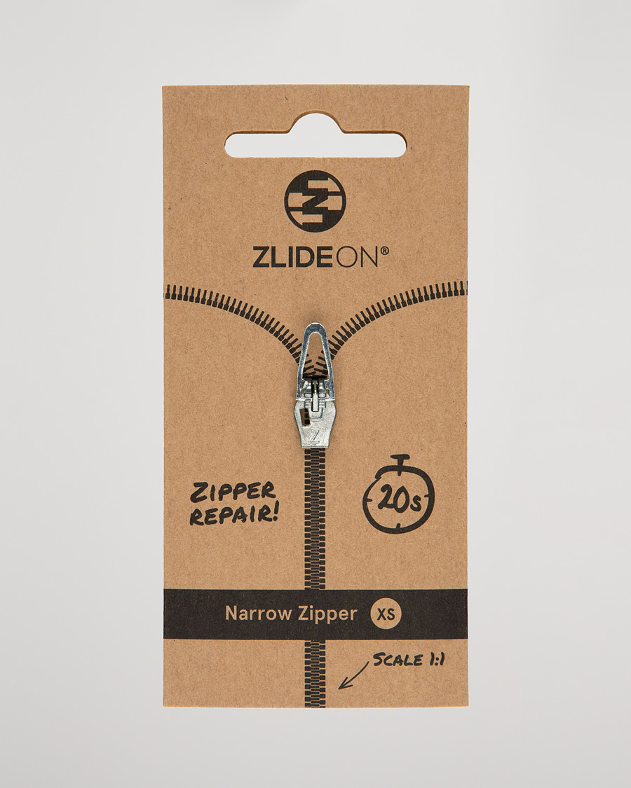Mies | Vaatehuolto | ZlideOn | Narrow Zipper Silver XS