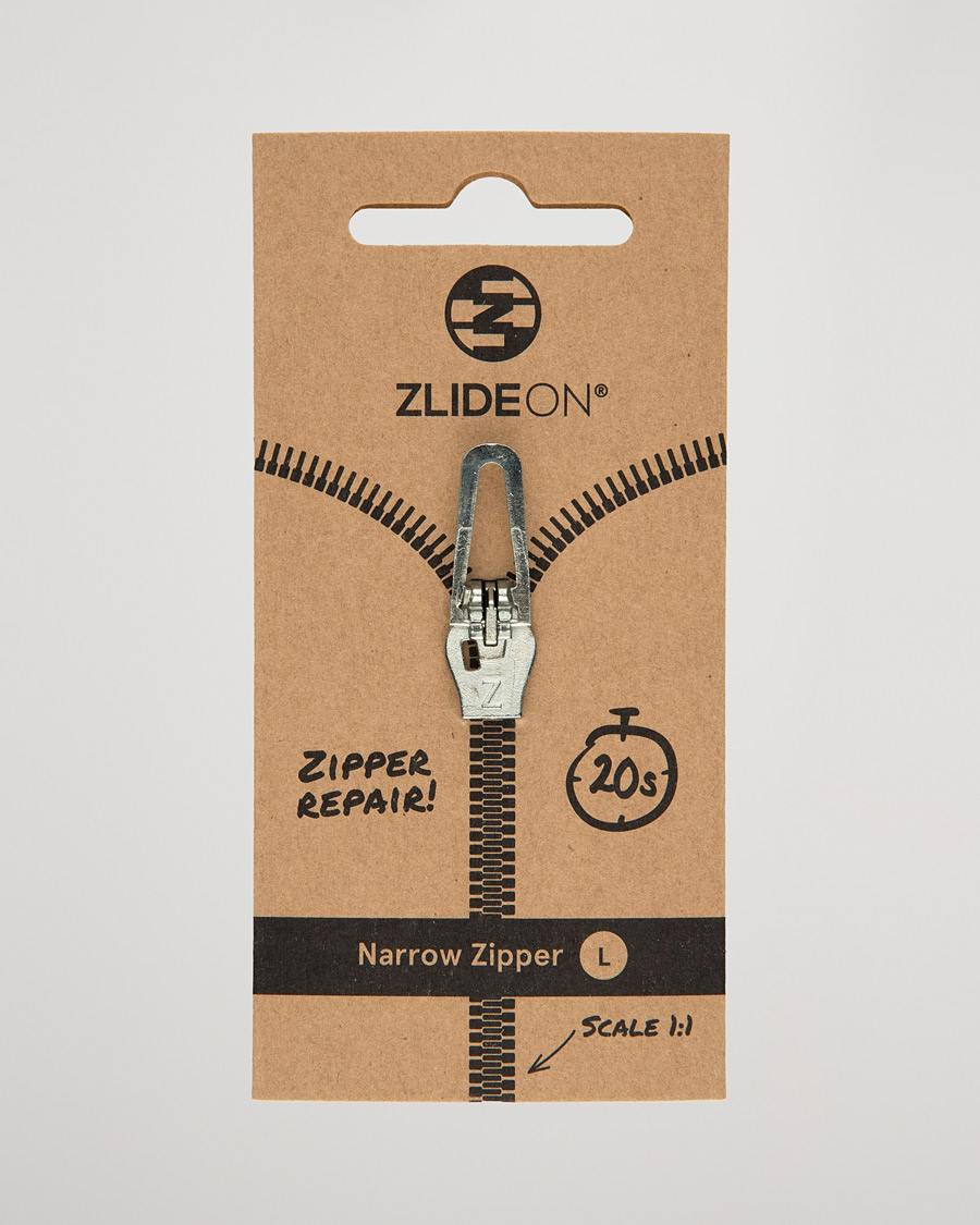 Mies | Vaatehuolto | ZlideOn | Narrow Zipper Silver L