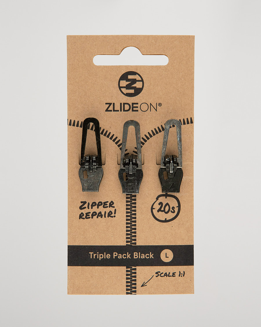 Mies | Vaatehuolto | ZlideOn | 3-Pack Zippers Black L