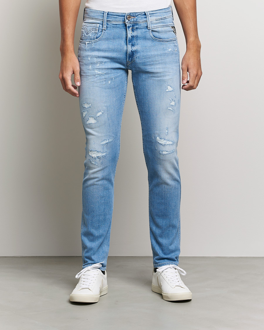 Mies | Farkut | Replay | Anbass 20 Years Wash Jeans Light Blue