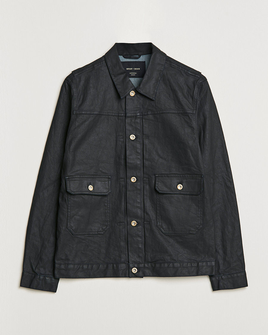 Mies | Takit | Replay | Sartoriale Coated Denim Jacket Black