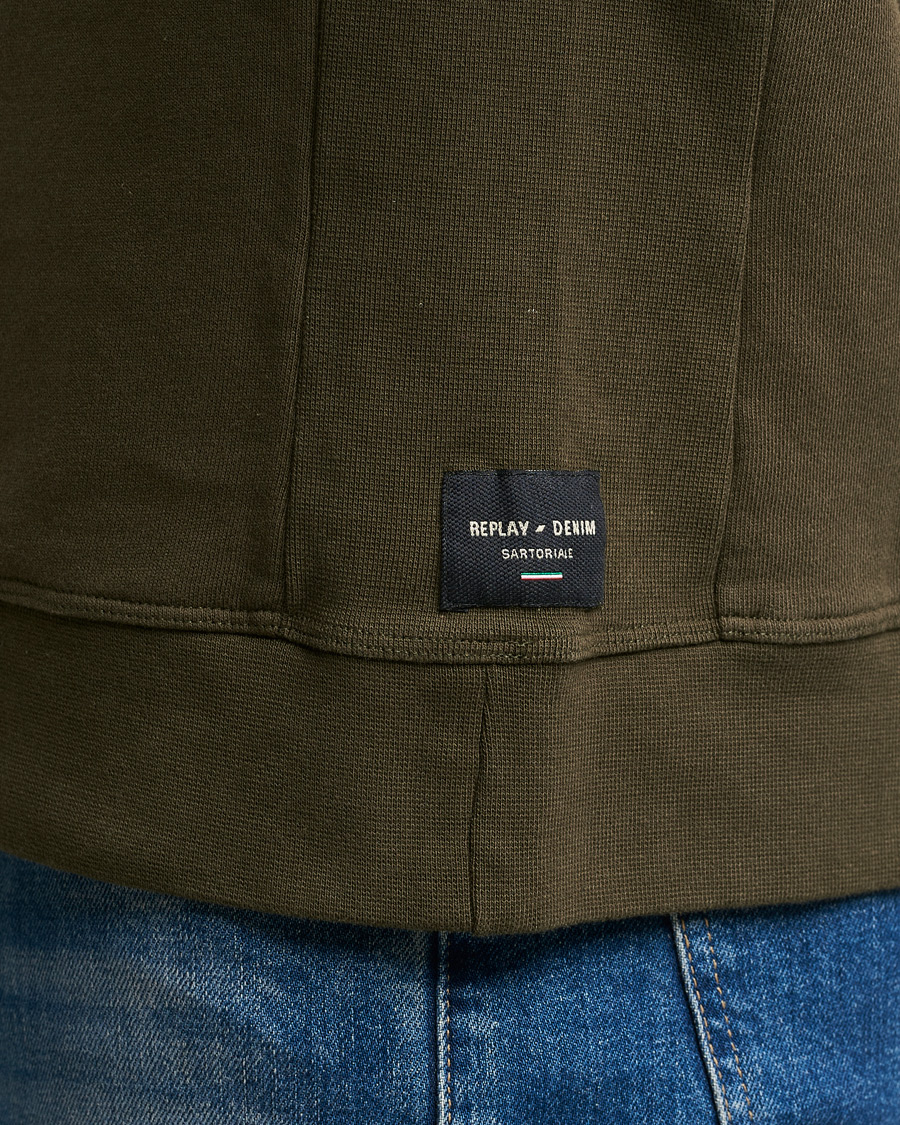 Mies | Puserot | Replay | Sartoriale Jersey Crew Neck Sweatshirt Military