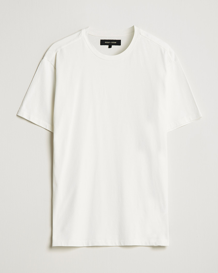 Mies | T-paidat | Replay | Sartoriale Heavy Crew Neck T-Shirt Chalk White