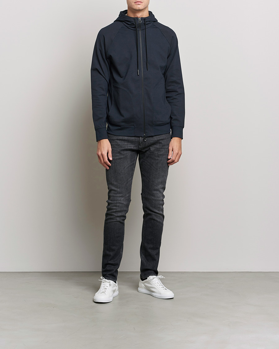 Mies | Puserot | Replay | Sartoriale Shiny Full Zip Hoodie Dark Blue