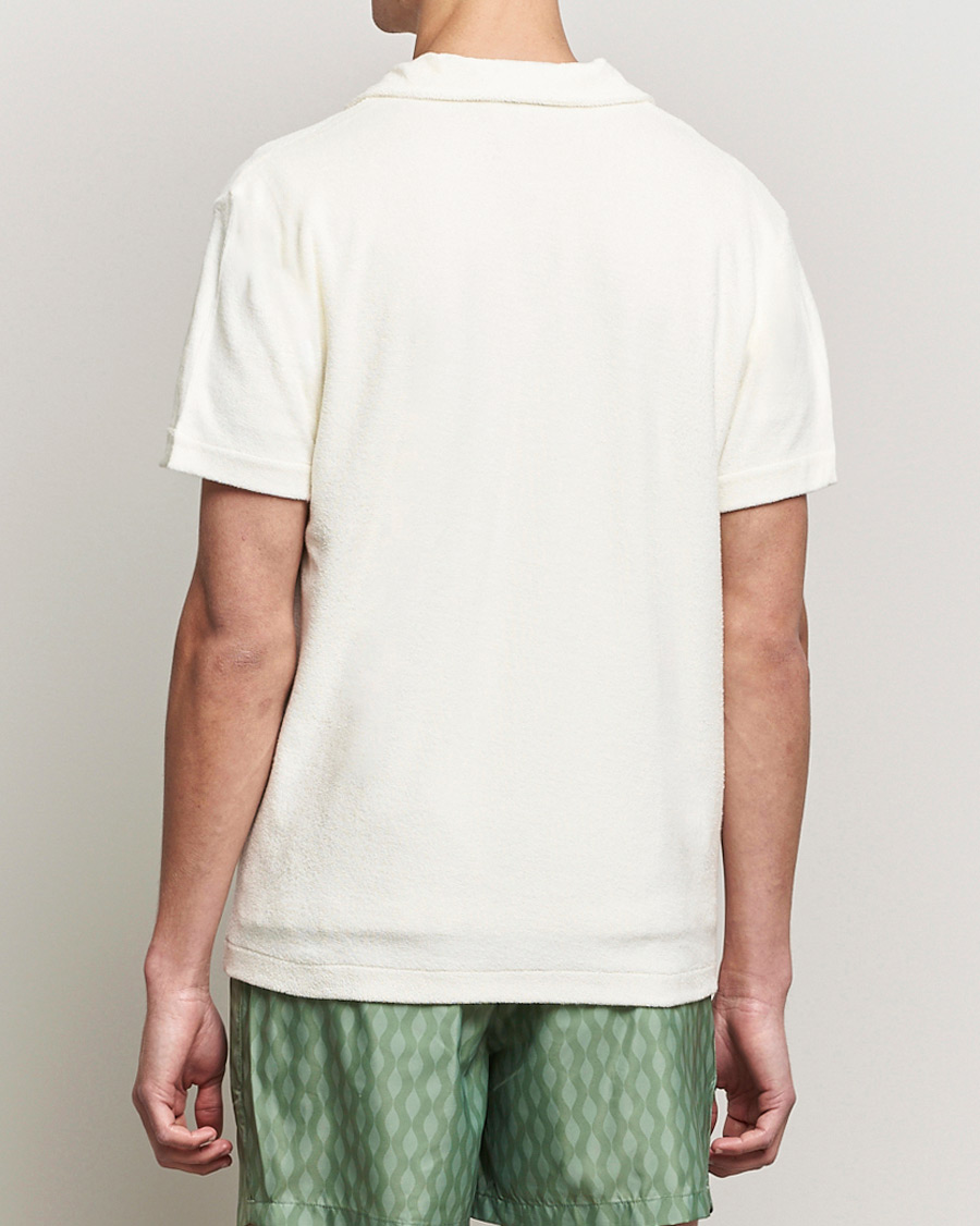 Mies | Kauluspaidat | The Resort Co | Short Sleeve Terry Resort Shirt White