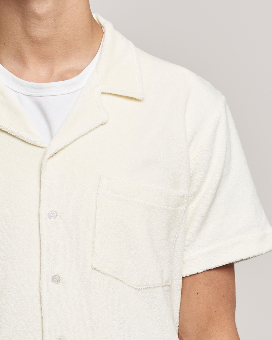 Mies | Kauluspaidat | The Resort Co | Short Sleeve Terry Resort Shirt White