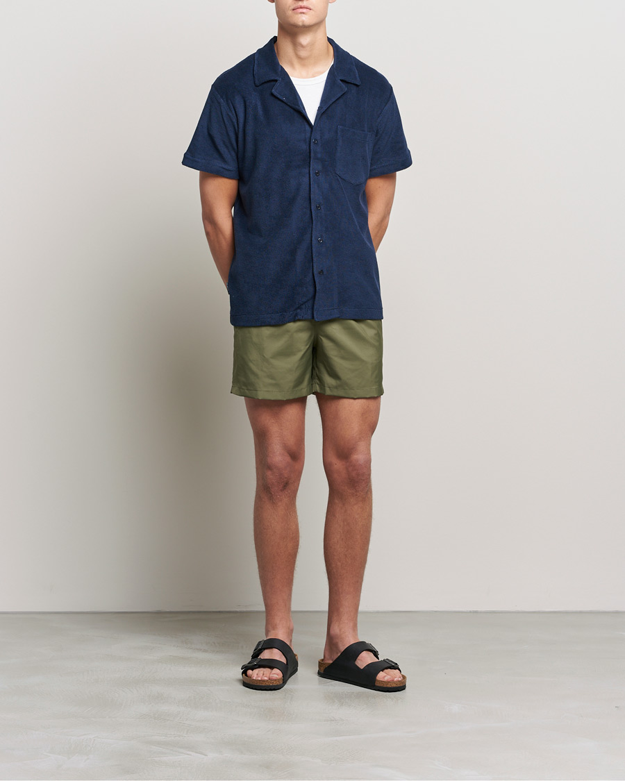 Mies |  | The Resort Co | Short Sleeve Terry Resort Shirt Navy