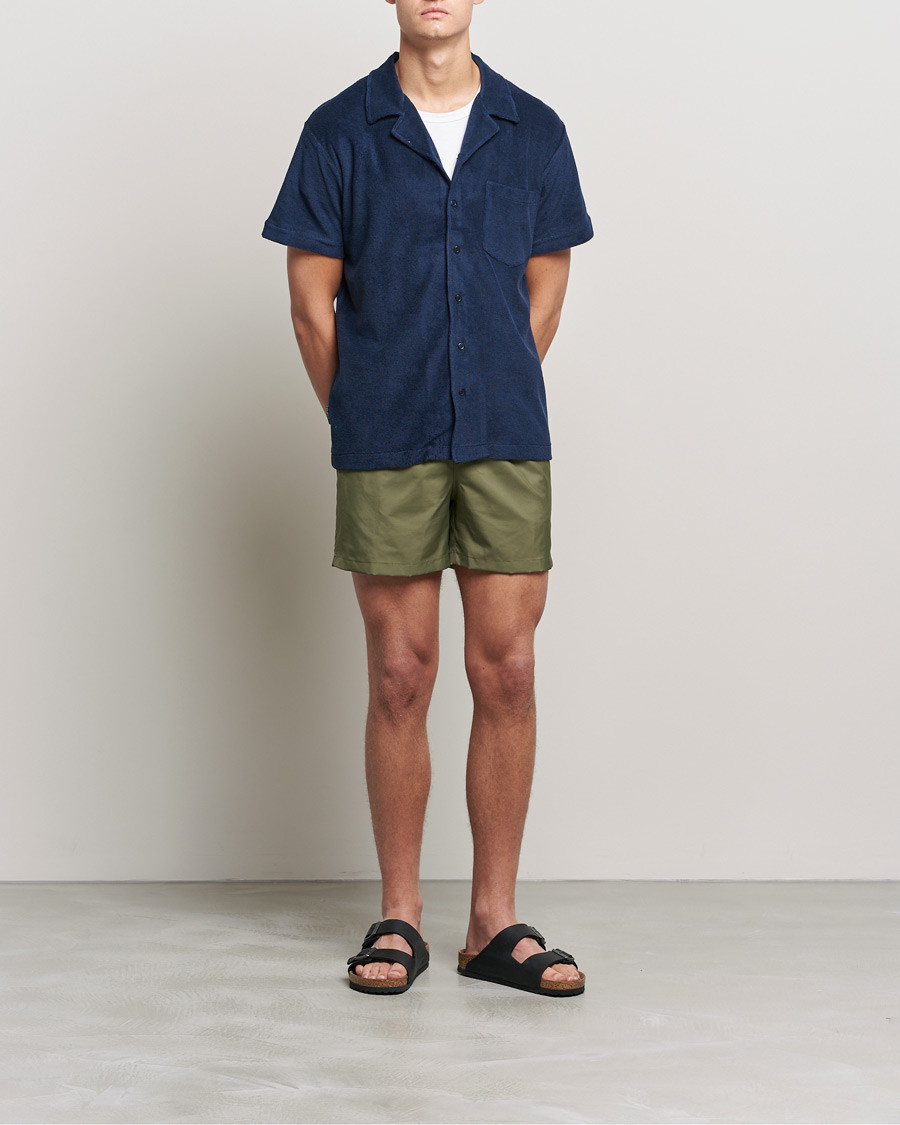 Mies | Kauluspaidat | The Resort Co | Short Sleeve Terry Resort Shirt Navy