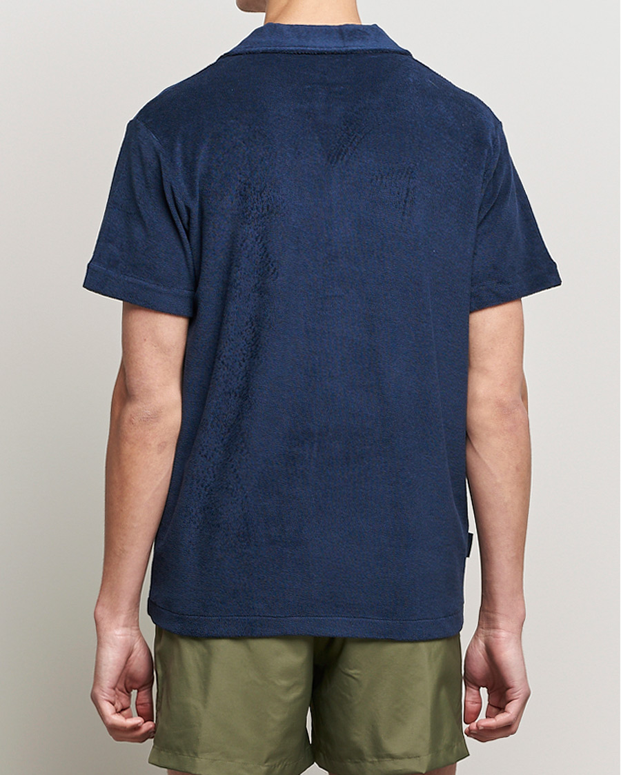 Mies | Kauluspaidat | The Resort Co | Short Sleeve Terry Resort Shirt Navy