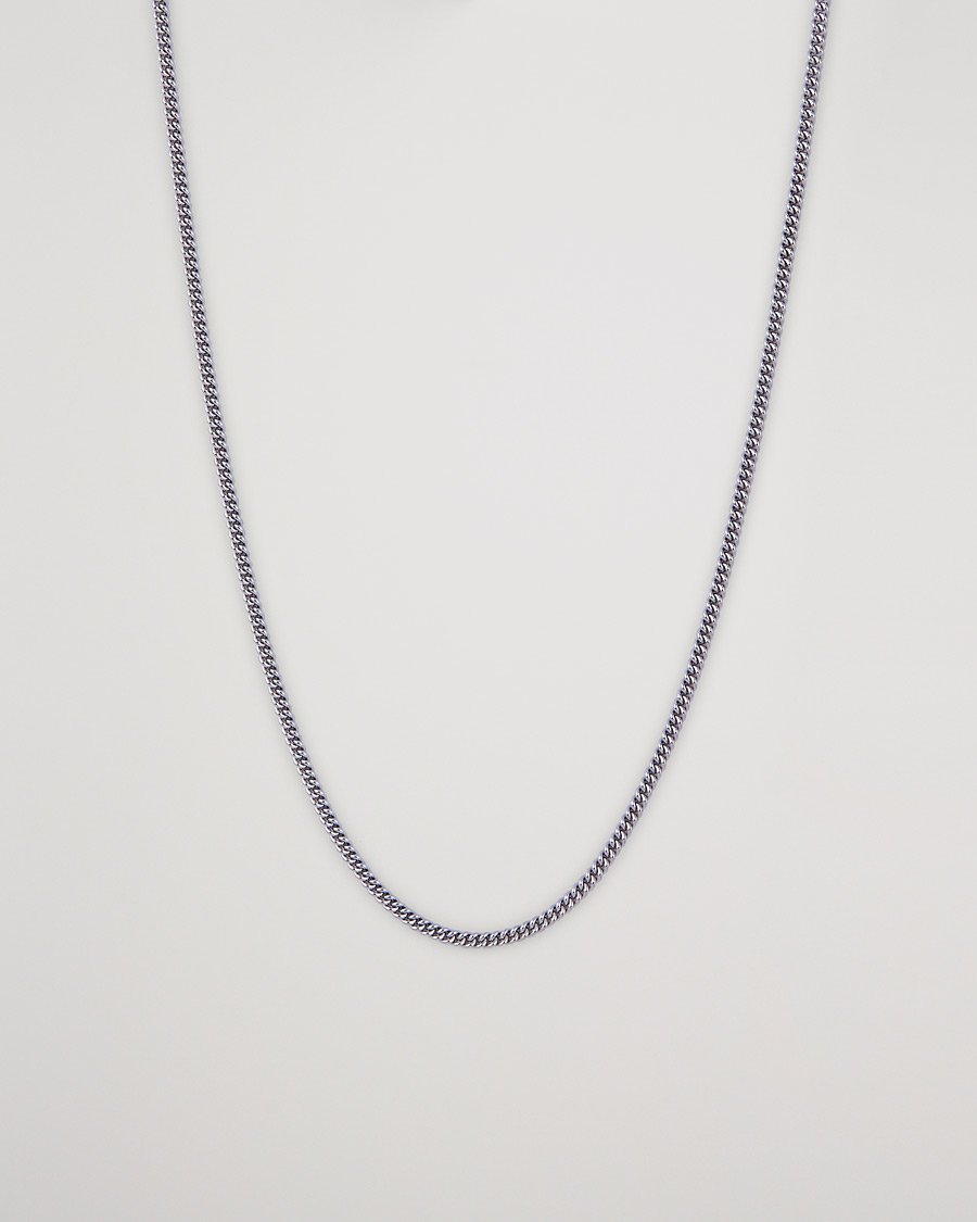 Mies | Korut | Tom Wood | Curb Chain Slim Necklace Silver