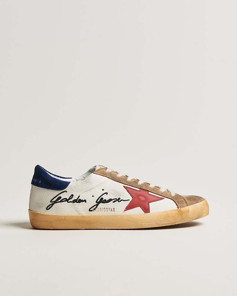 Mies | Golden Goose Deluxe Brand Super-Star Sneakers White/Red | Golden Goose | Deluxe Brand Super-Star Sneakers White/Red