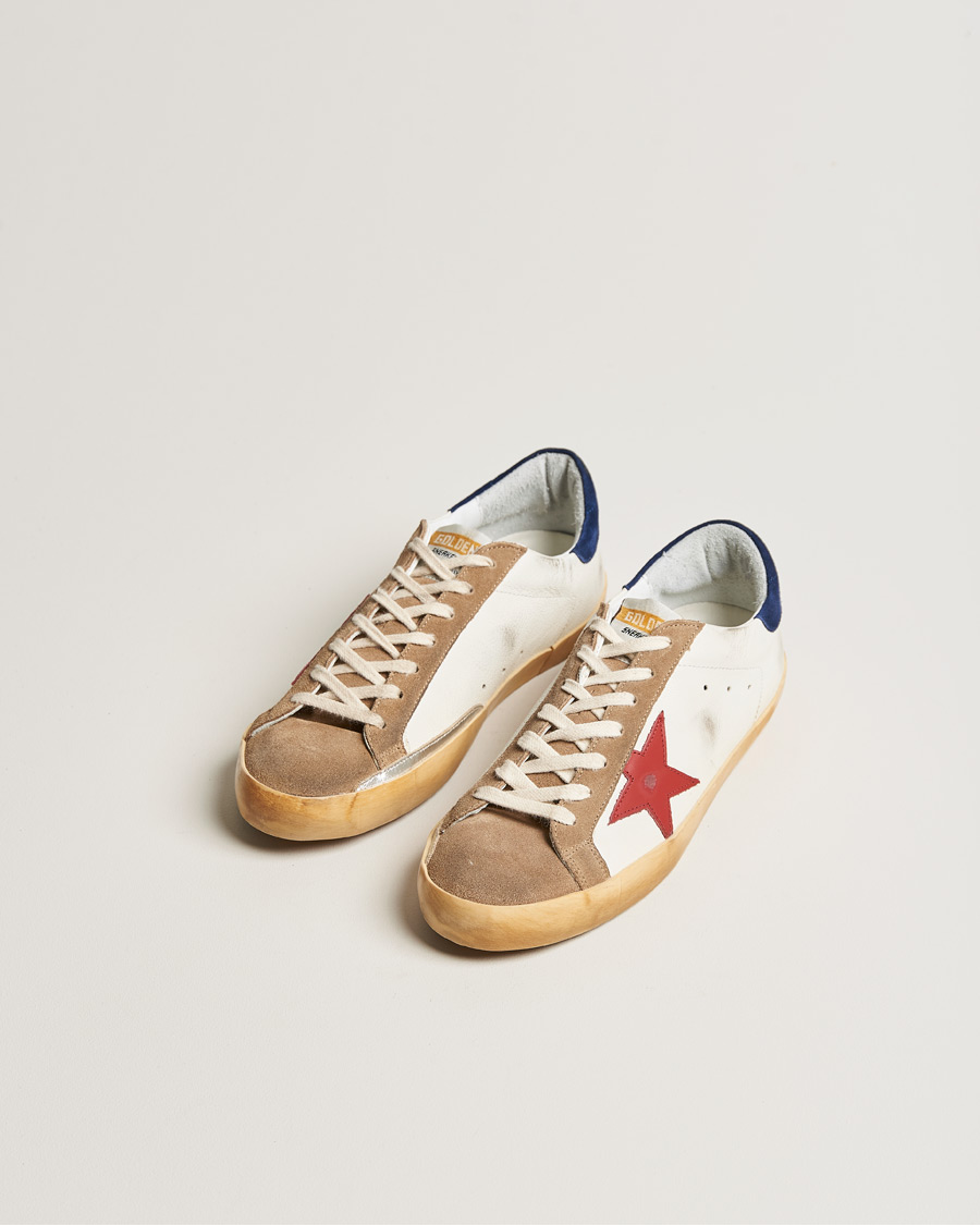 Mies |  | Golden Goose Deluxe Brand | Super-Star Sneakers White/Red