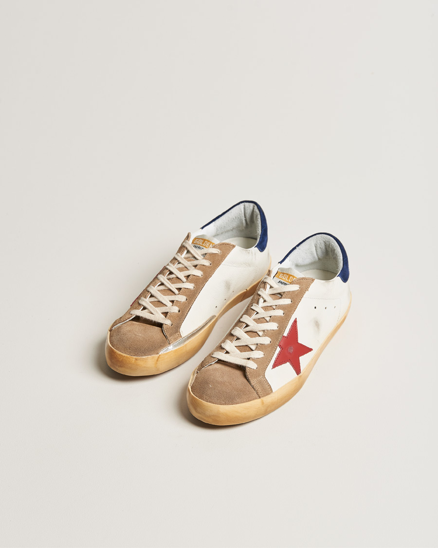Mies | Golden Goose Deluxe Brand Super-Star Sneakers White/Red | Golden Goose | Deluxe Brand Super-Star Sneakers White/Red