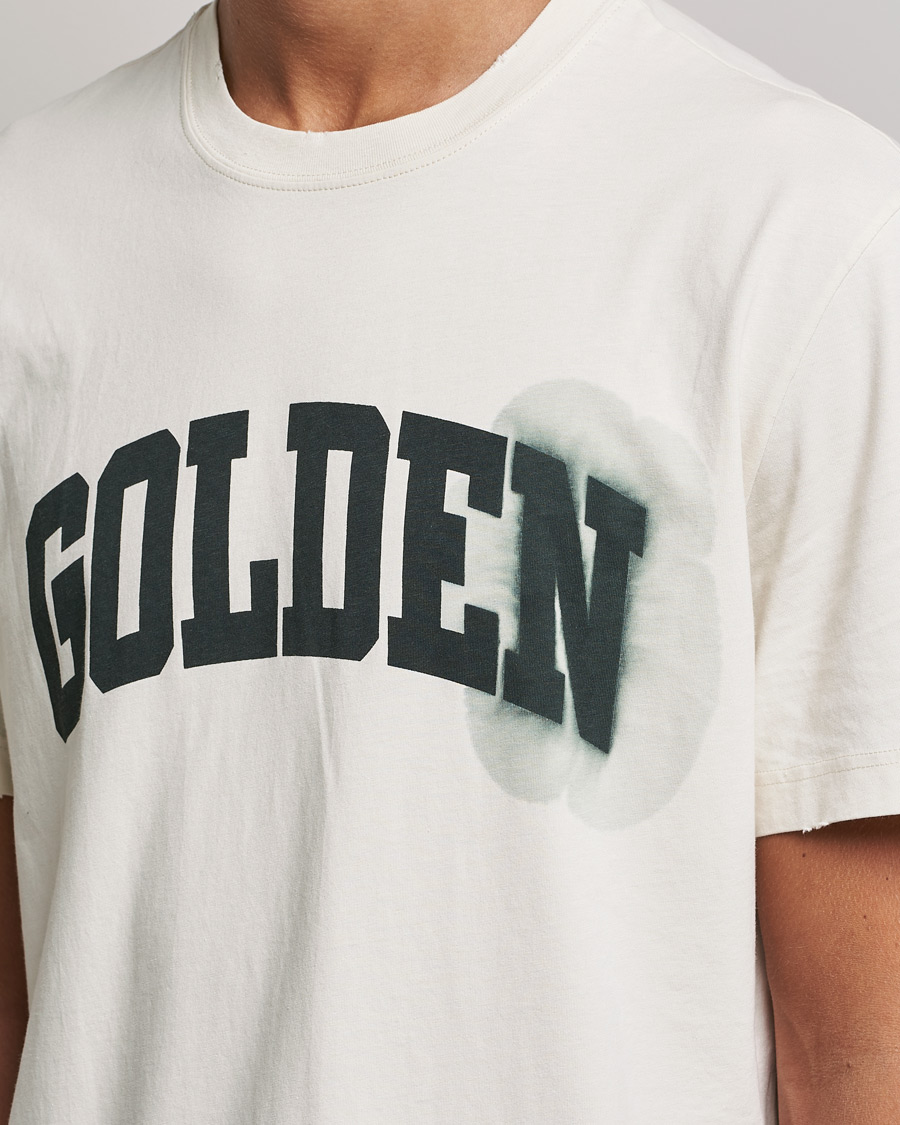 Mies | T-paidat | Golden Goose | Deluxe Brand Journey Logo T-Shirt Bone White